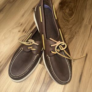 Sperry Top-Sider A/O Authentic Original Brown Leather Low Boat Shoes Size 11.5 M